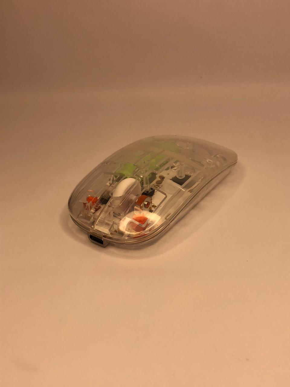 Transparent Wireless Mouse | Dual Function Usb and Bluetooth supported