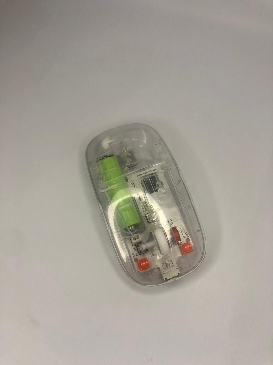 Transparent Wireless Mouse | Dual Function Usb and Bluetooth supported